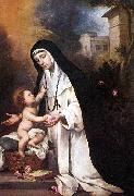 MURILLO, Bartolome Esteban St Rose of Lima sg Germany oil painting reproduction